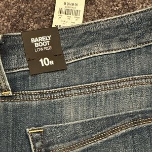 Express Barely Boot Low Rise Jeans